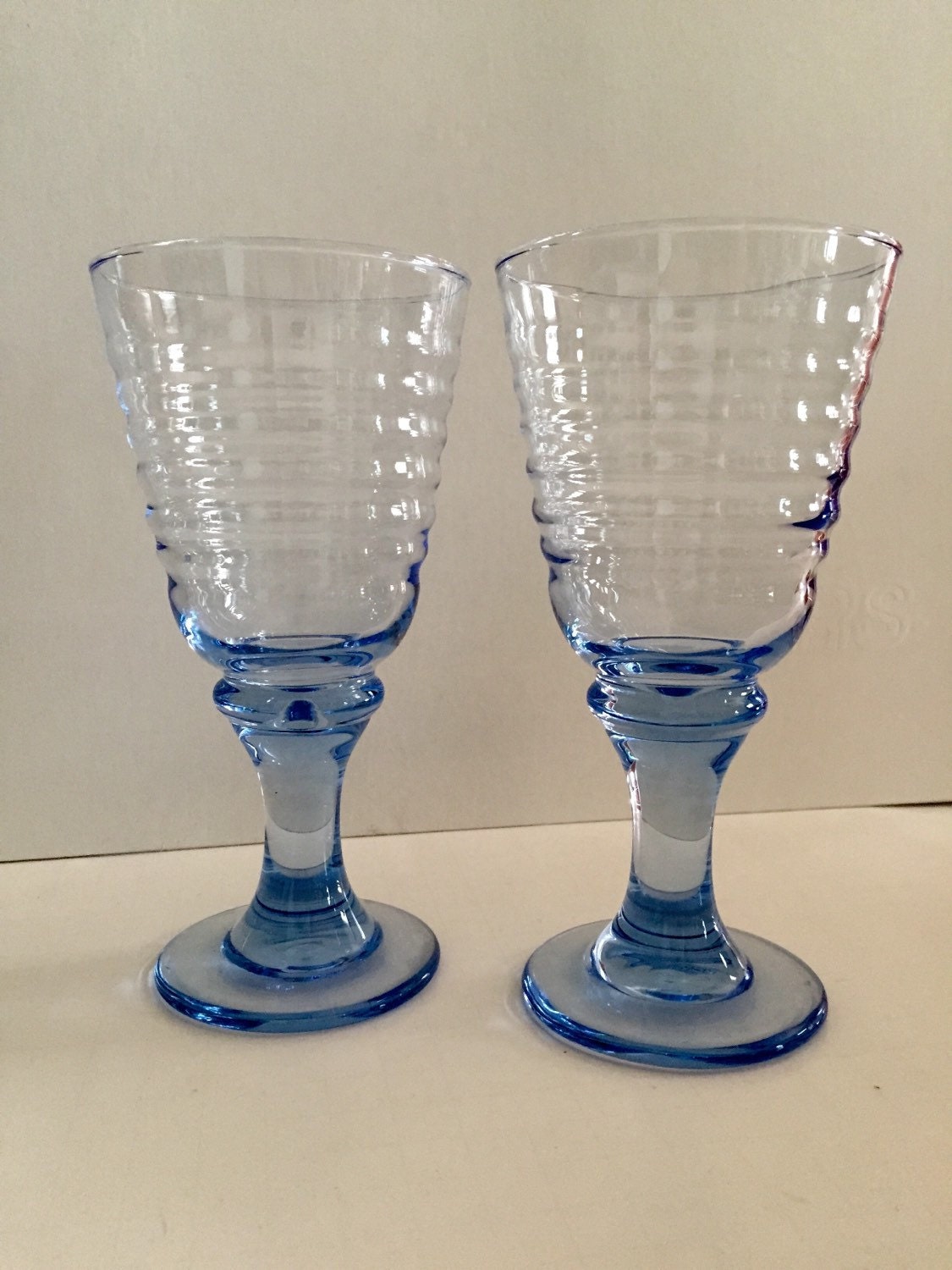 Vintage Blue Glass Goblets   Il Fullxfull.795505497 D3na 