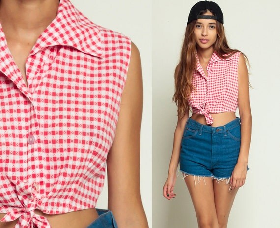 Sexy Gingham Blouse 82