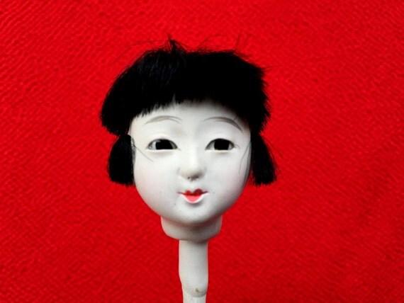 Japanese Doll Head Hina Matsuri Girl D5-10 Hina Ningyo