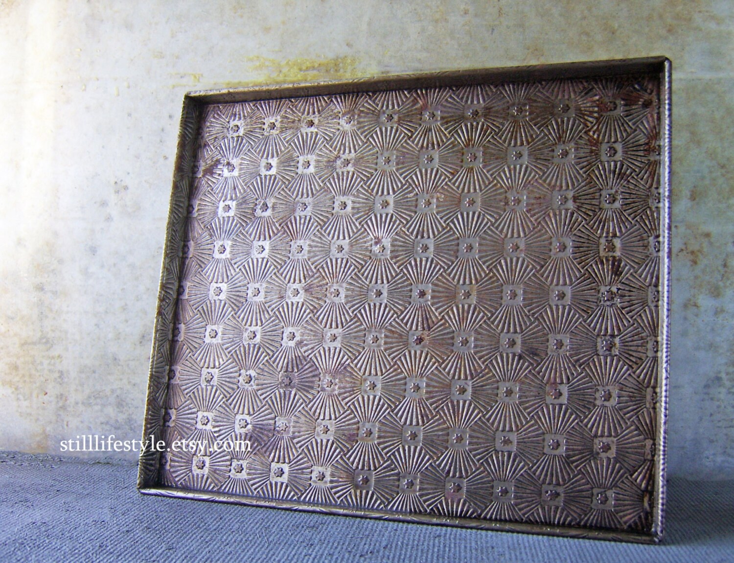 French Cookie Sheet Embossed Tin Baking Bakerex Crownware