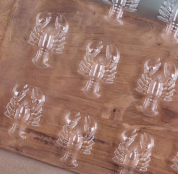 Small Lobster Chocolate Molds, Lobster Candy Molds, Nautical Candy Molds, Crayfish Chocolate