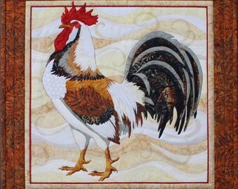 All Gussied Up Rooster Toni Whitney Fusible Applique Quilt Pattern