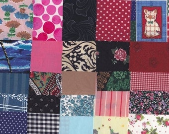 Vintage Fabric Precut 2 1/2 Inch Square Pieces 50 Cotton Material 4 Charm Quilting Sewing Projects Variety Pack 9 J