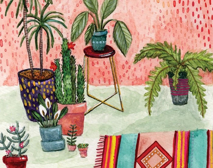 Indoor Plants Art Print 8x10