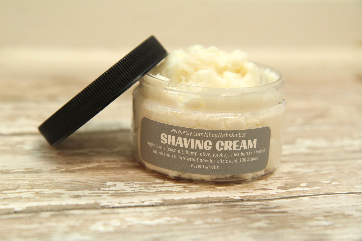 Natural Shaving Cream organic ingredients essential oils