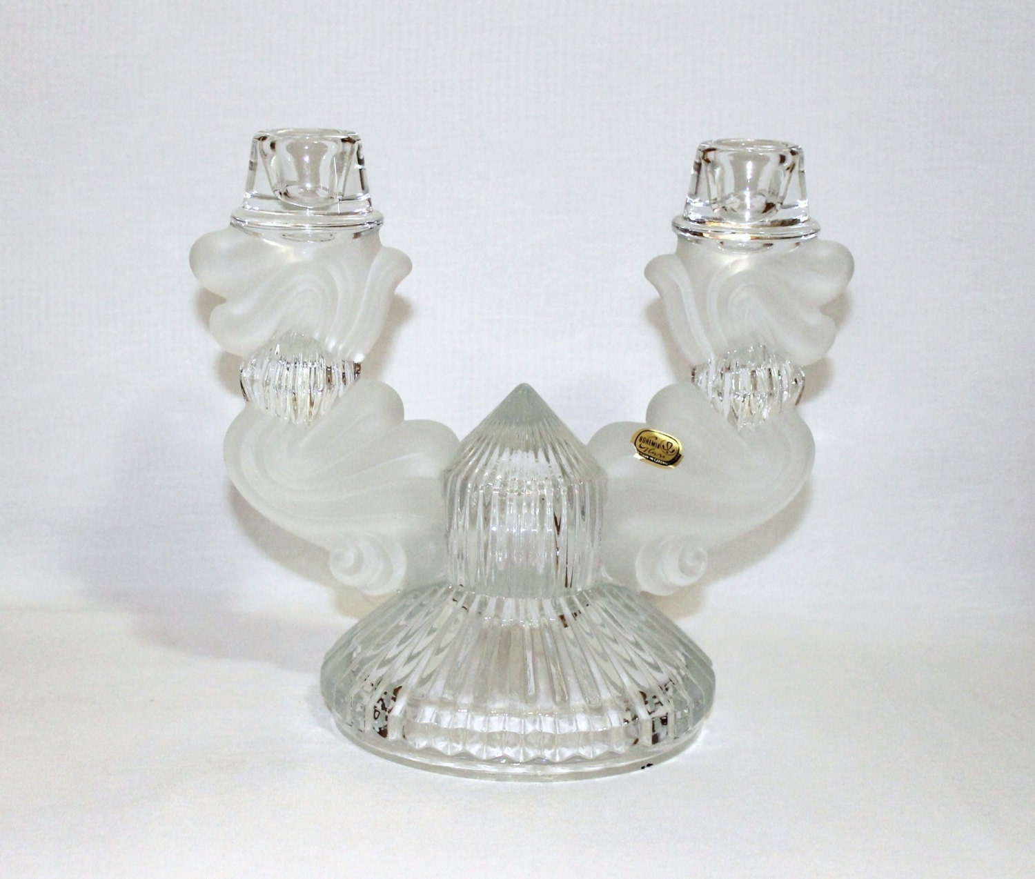 Bohemian Crystal Double Candle Holder 974-1