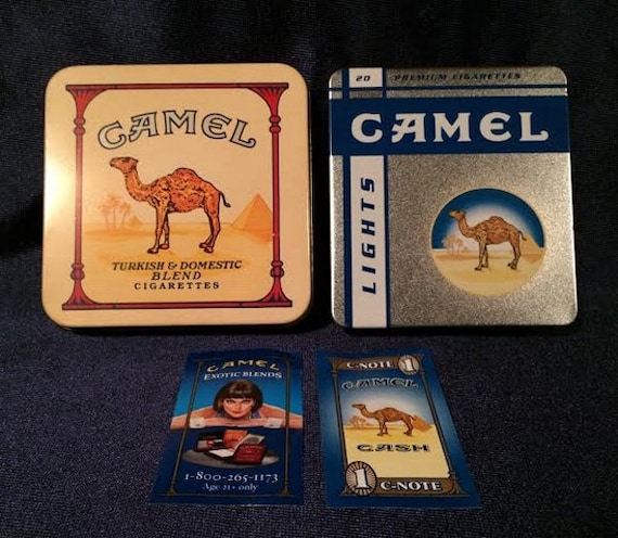 Vintage Camel Cigarette Case Tins & Camel Cash