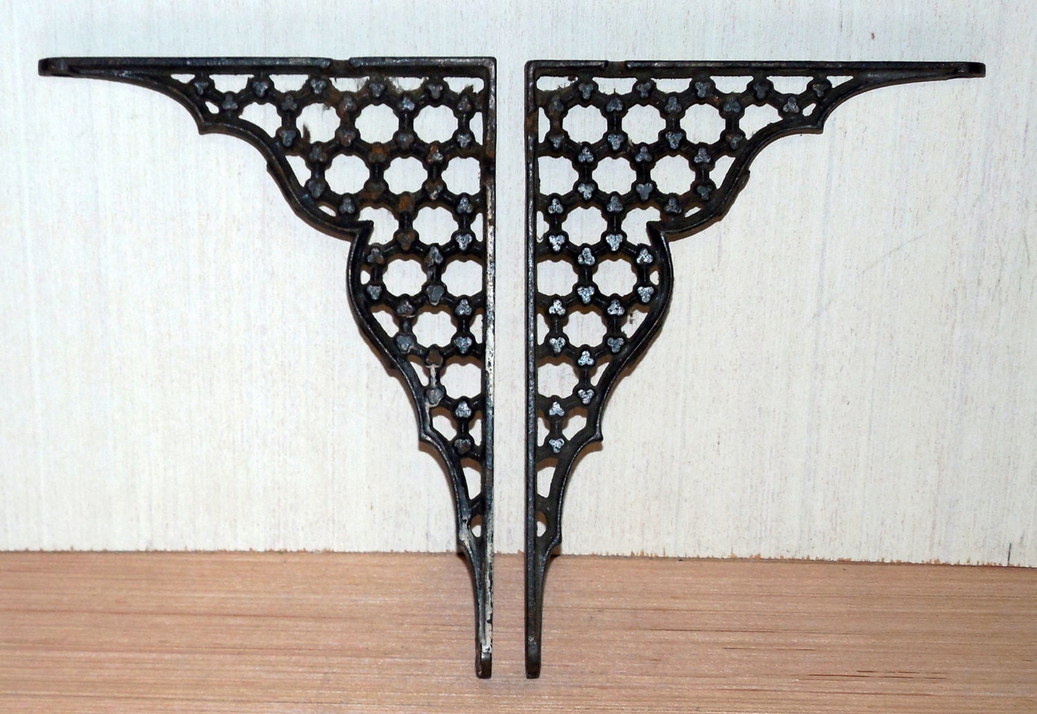 Vintage Cast Iron Wall Shelf Brackets Antique Metal Wall Shelf Brackets