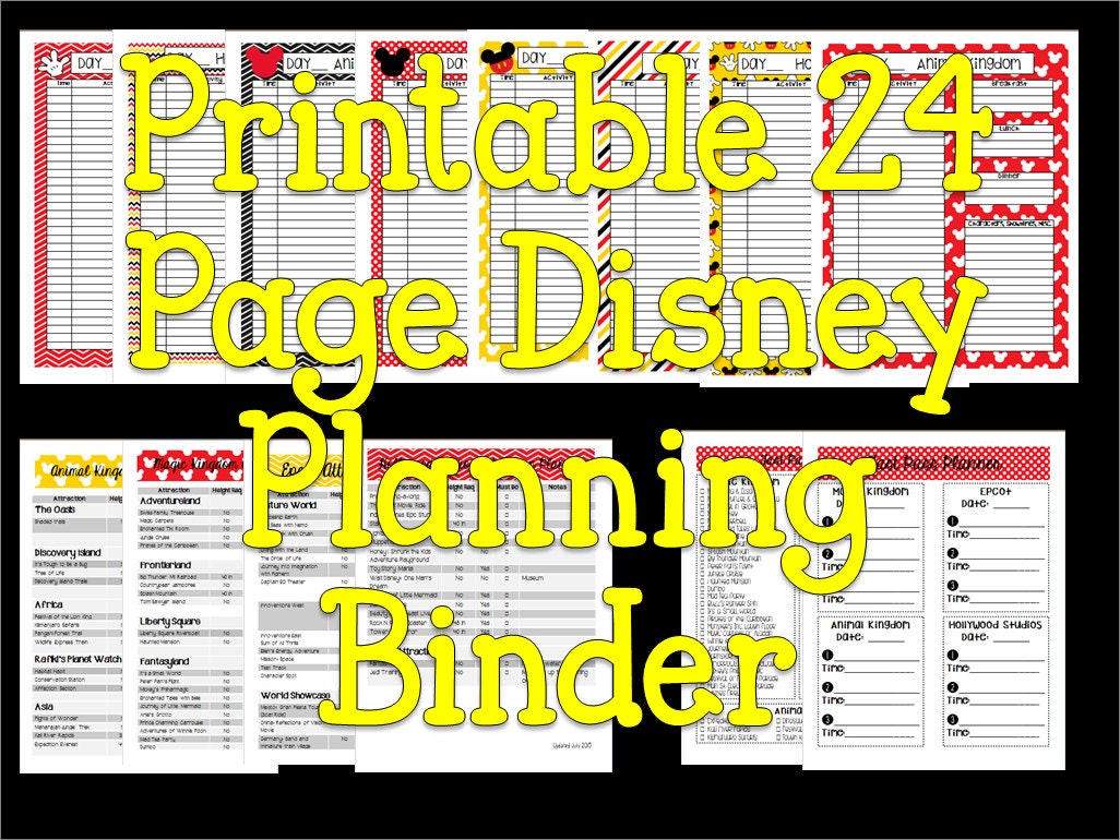 Disney Printable Binder Pages
