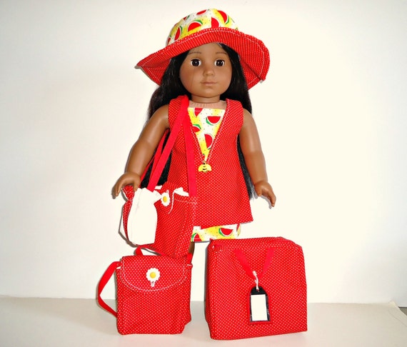 18 American Girl Doll fitting Luggage Set Suitcase by apriljunebug