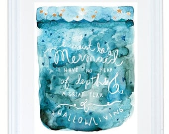 Anais Nin I must Be a Mermaid Children Art Print