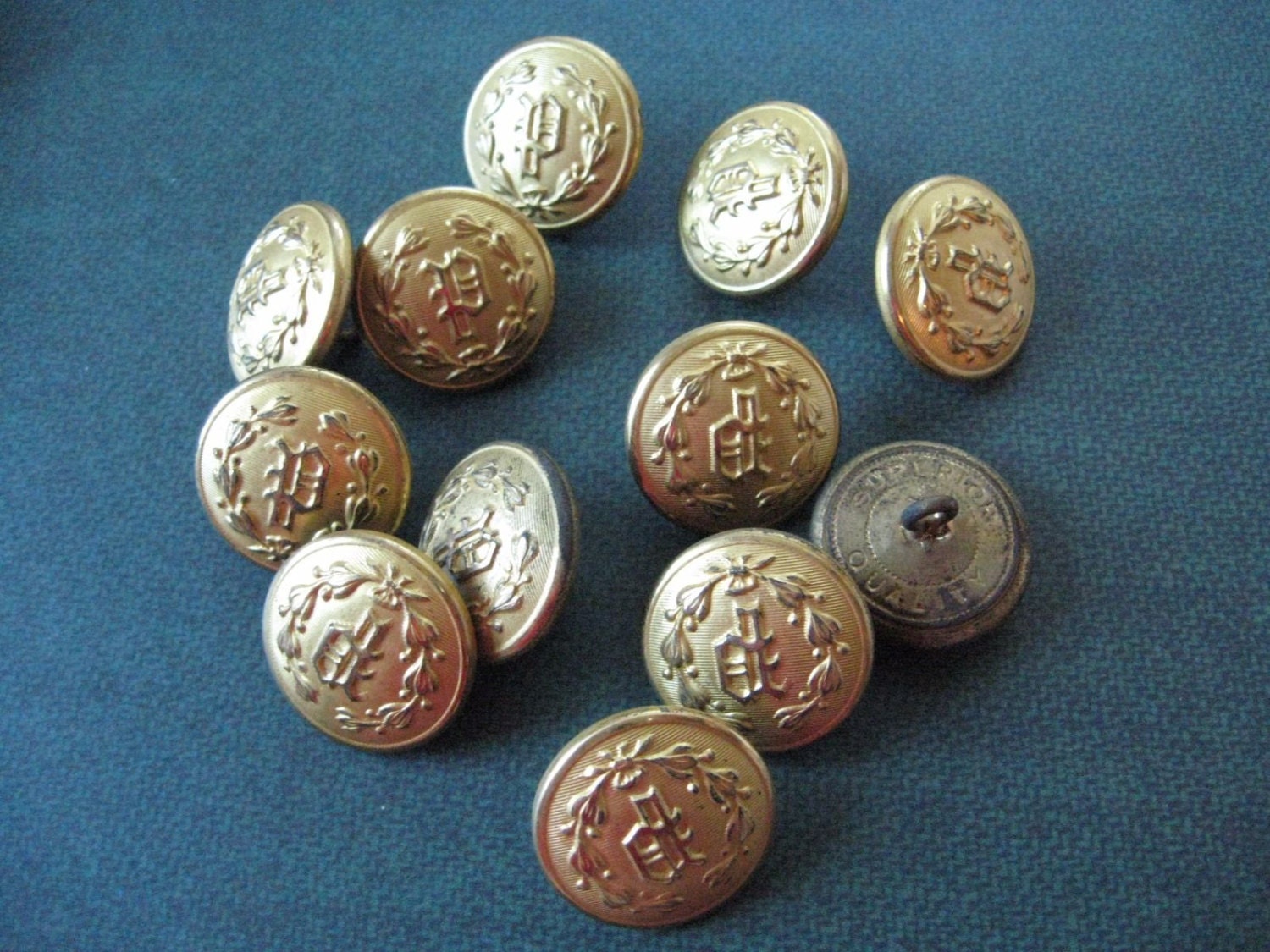 Brass Shank Buttons Waterbury Scoville Superior Extra Quality