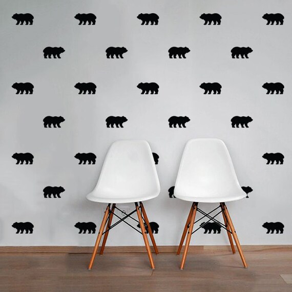 Bears Wall Decal Pack Vinyl Wall Sticker Decal Art by DecalLab