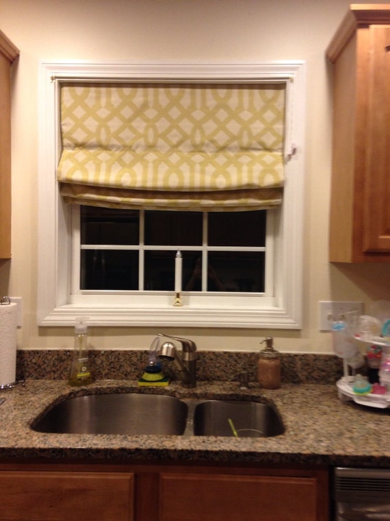 CUSTOM Roman ShadeClassic top/Hobbled bottom Roman Shade