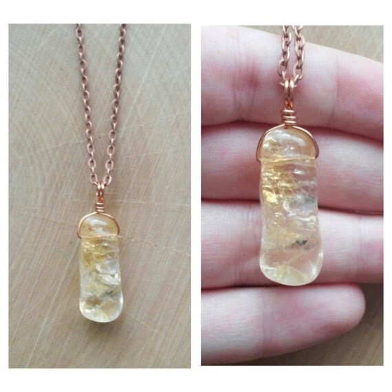 Citrine Necklace by DrunkenMermaid on Etsy