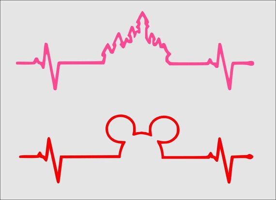 Disney Heartbeat Decal Cinderellas Castle or by wallscripted
