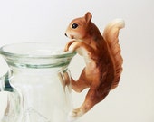 Vintage Norcrest Porcelain Squirrel - Hanging Pot Sitter/Hanger