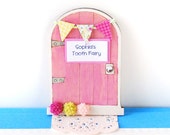 Tooth Fairy Door Girls Tooth Fairy Gift Personalized Tooth Fairy Garden Door Tooth Fairy Gift for Girls Wooden Miniature Fairy Door