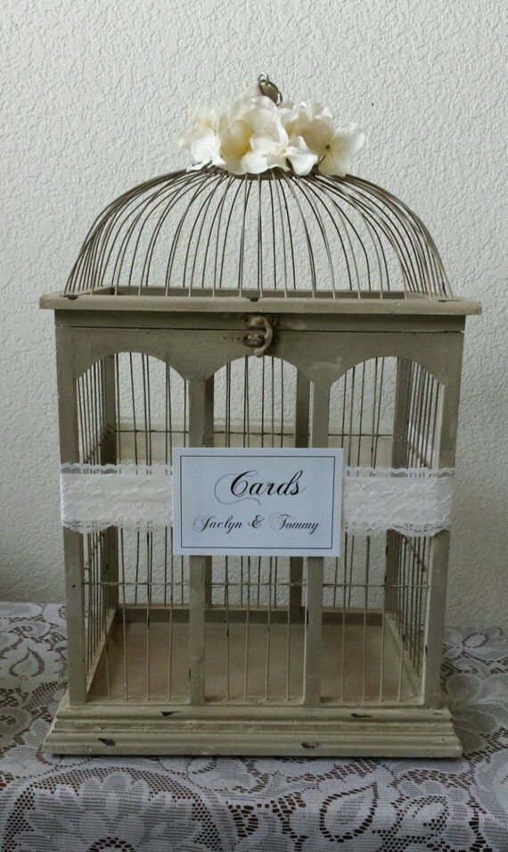 xl rustic wooden bird cage wedding cardmeghanstonedesigns