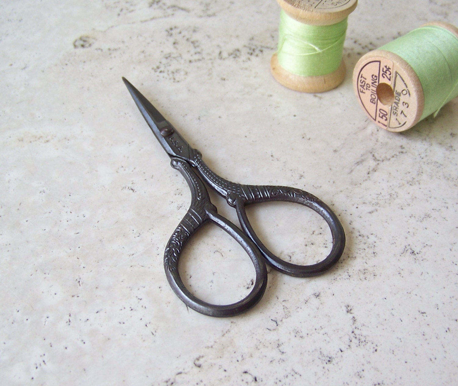Vintage Sewing Scissors Embroidery Scissors Sewing Box Needle
