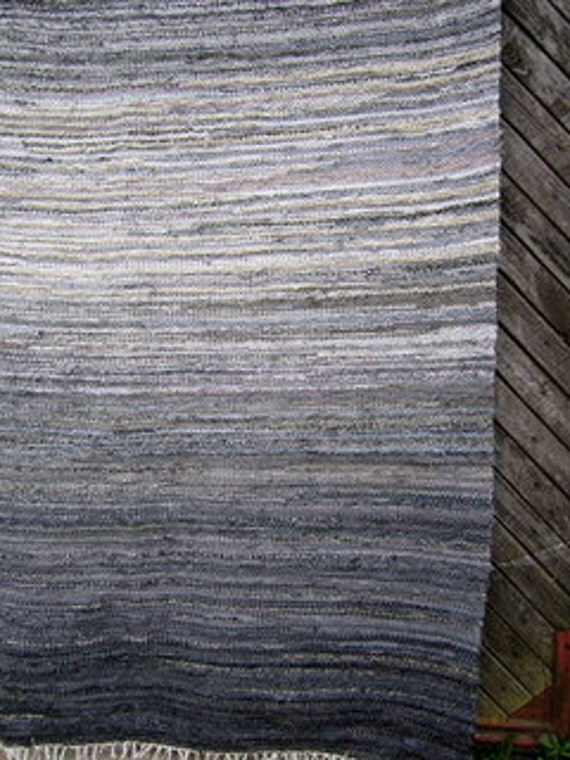 Extra Large Handwoven vintage look rag rug 749 ' x by Gunaspalete