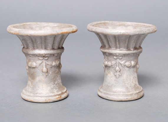 SALE Set of 2 Antique porcelain candle holders candelabra