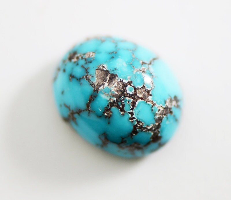 Rare Natural Persian Turquoise 16x13mm