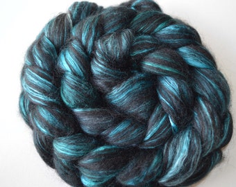 Hand Dyed Alpaca Merino Silk Spinning Roving Felting Fiber