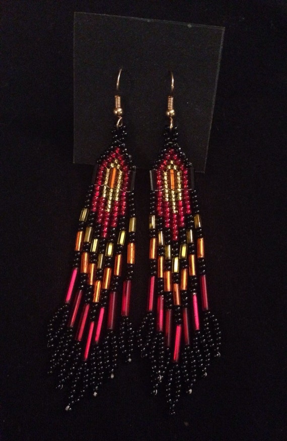 Native american earrings by MirashaRaynaDesigns on Etsy