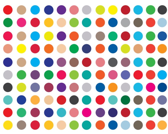 One in a Million dots circles rainbow bright by KiscoPrintShop