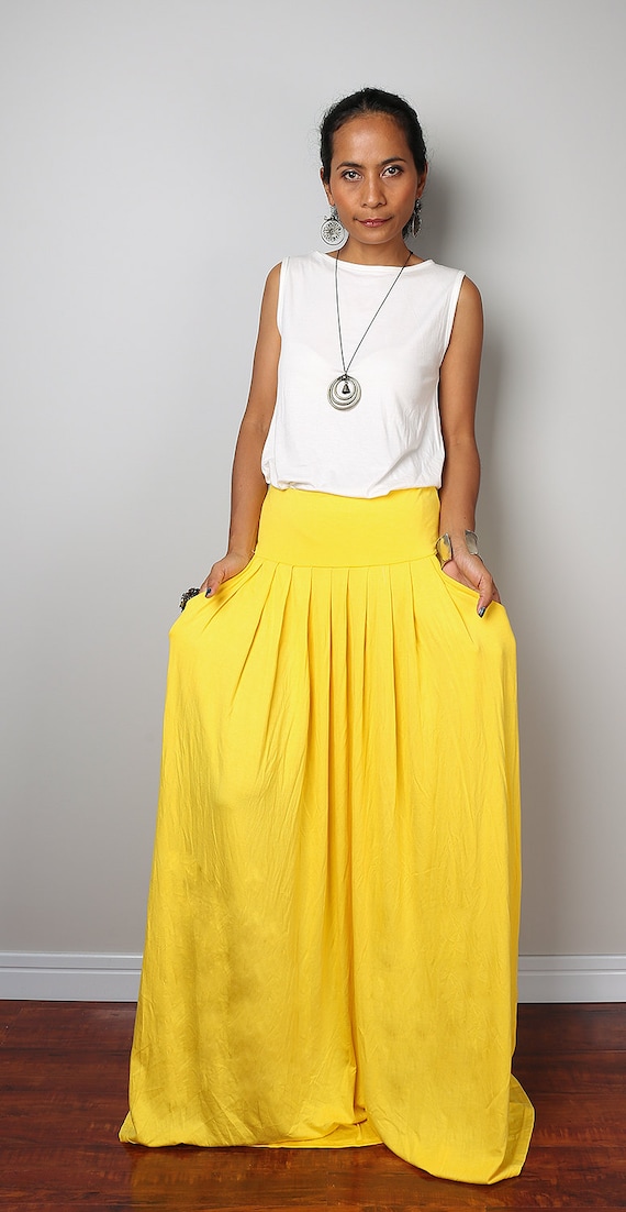 Yellow Skirt Long Yellow Maxi Skirt : Urban Chic Collection