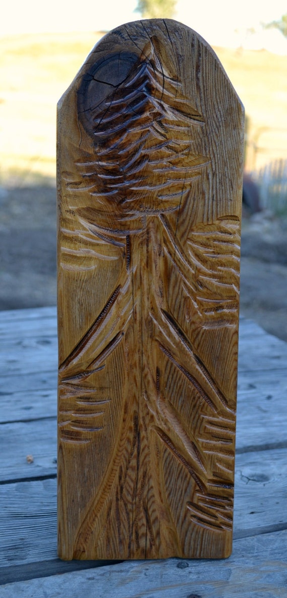 Pine Tree Wood Burn Art Home Decor by DeLislesRustTreasure on Etsy