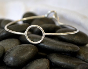 Sterling silver bracelet. Hug Bracelet. size small or made to order