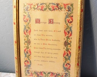 Marriage Blessing in A Florentia Picture Frame