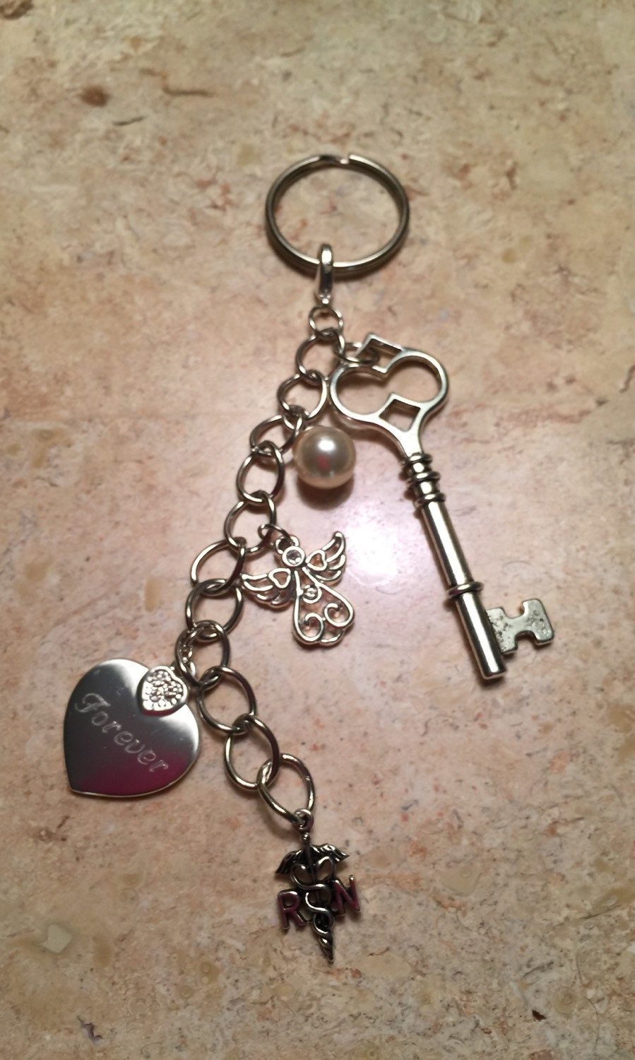 Forever Loved RN Keychain by DazzlingsDesigns on Etsy