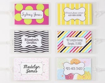 Personalized Luggage Tag Custom Diaper Bag Tag for Girls Weekend Getaway Party Favors Travel Accessories Bridesmaid Gifts Modern Design Tags
