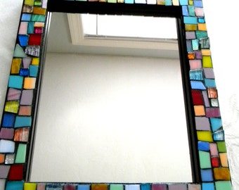JEWEL Colors - Stained Glass Mosaic Mirror - Medium Size