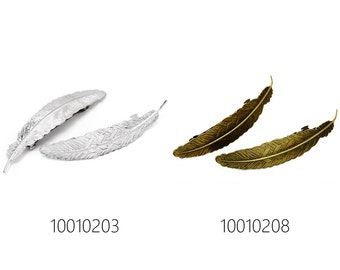 10pcs 112*23mm feather bezel hairpin barrette bobby pin, hair accessory 100102