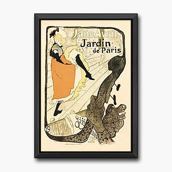 Jardin De Paris, Jane Avril, Art Print Poster by French Artist, Henri