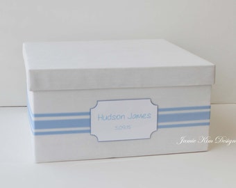 Baby Memory Box, Baby Keepsake Box, Baby Birthday, Baby Shower Card Box- Custom Order