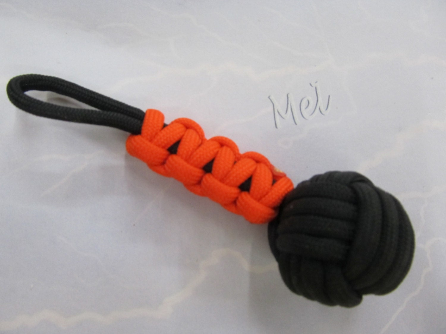 Parachute cord Monkey Fist keychain pocket protection by FAPSbyMEL