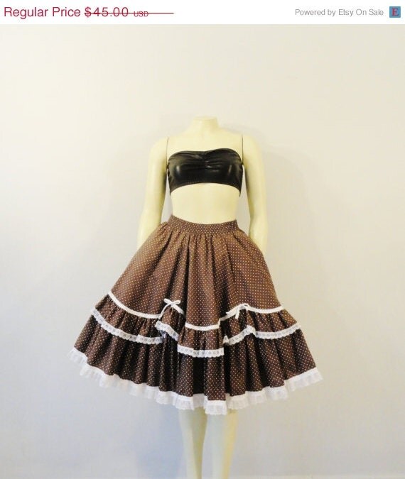 SALE Vintage Full Circle Skirt Rockabilly by 2sweet4wordsVintage