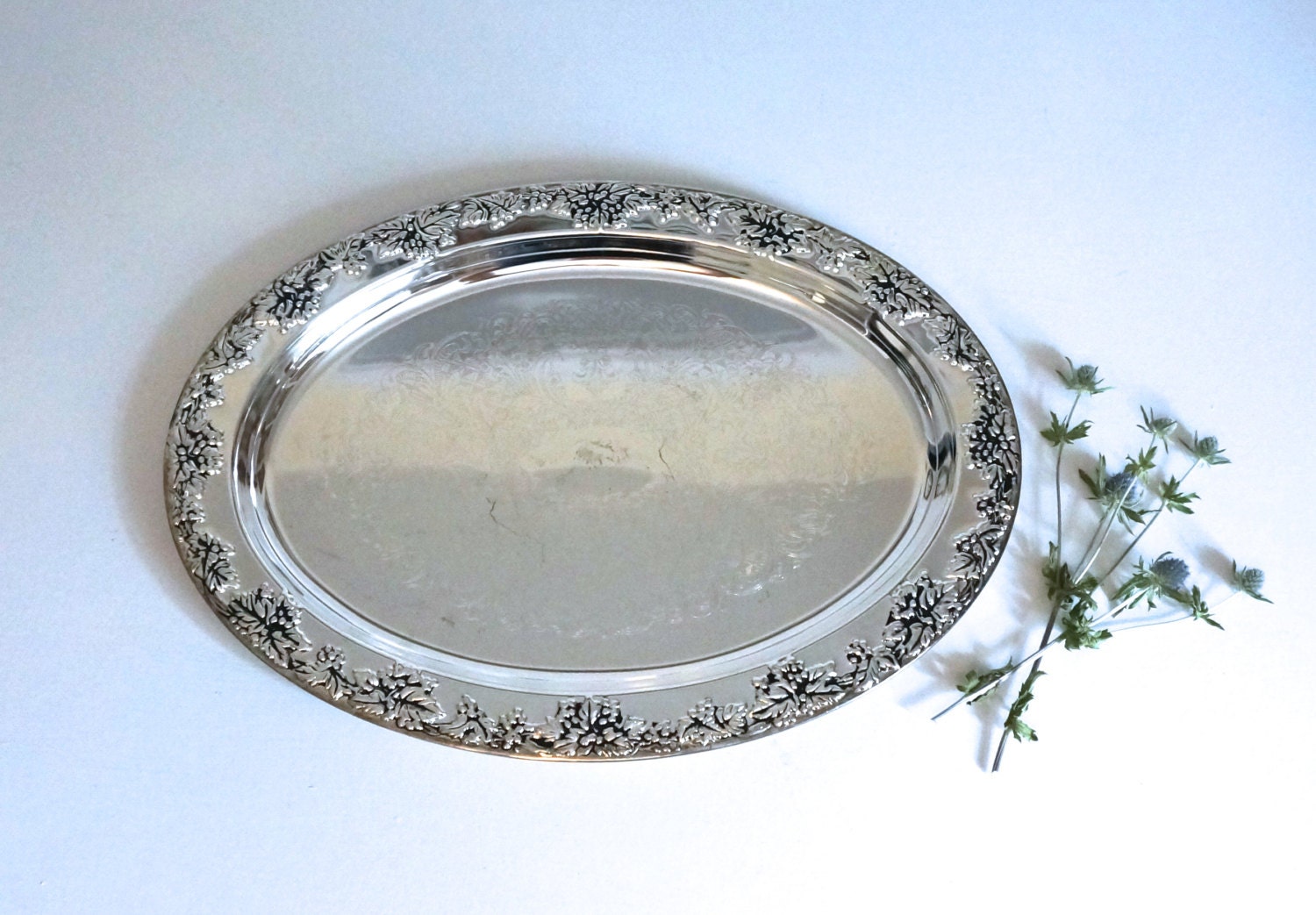 Silver Serving Tray Silver Serving Tray by Godinger Vintage