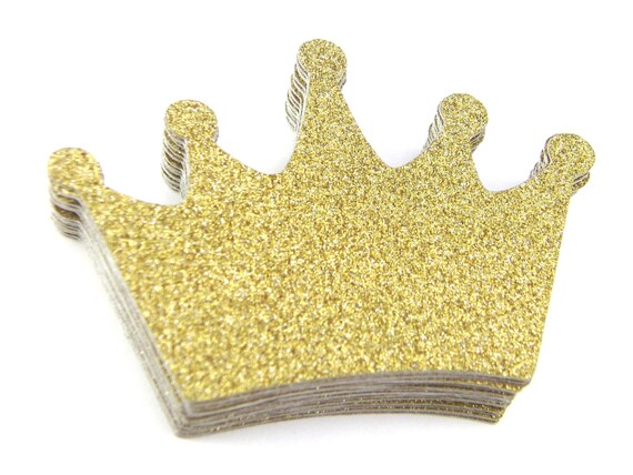 Glitter Crown Paper Cut Outs set of 25