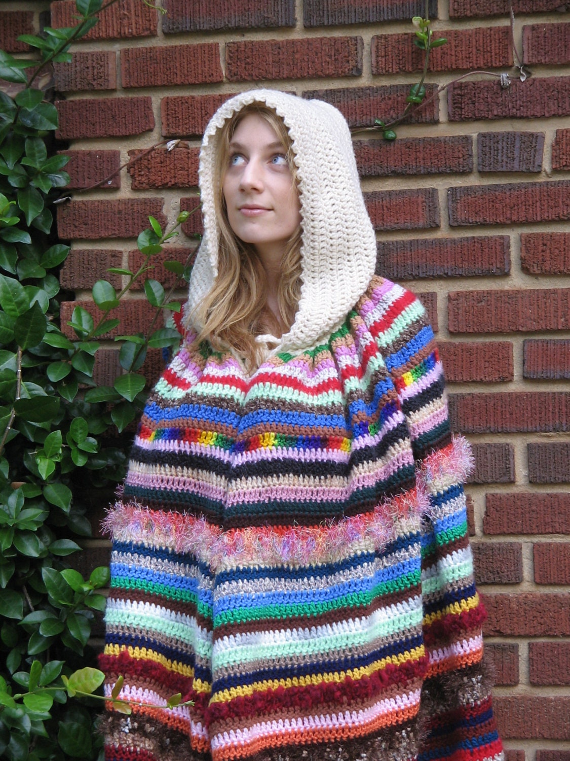 crochet cape crochet cloak hooded cloak crochet poncho