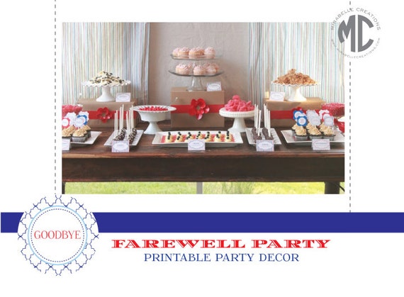 Going Away / Moving Digtial Printable Party Collection - Mirabelle Creations Il_570xn