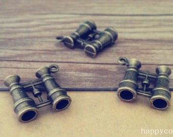 10pcs Antique bronze telescope pendant charm 19mmx22mm