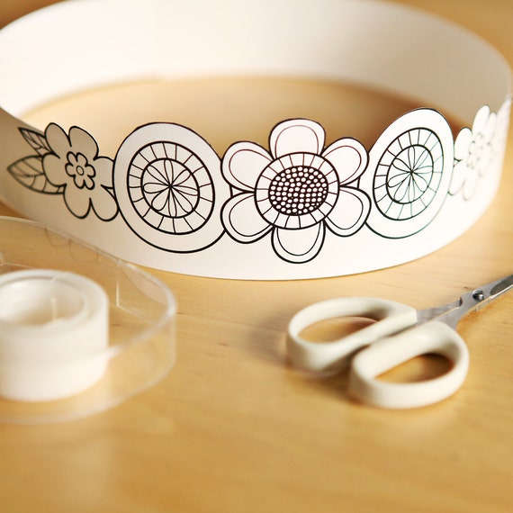 Paper Flower Crown Kids Crafts flower by thehandcraftedstory