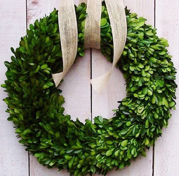 16 FRESH PRESERVED BOXWOOD WreathSpring Front Door