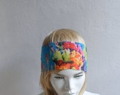 Summer Headband, Colorful Headband, Beach Headwrap, Retro Headband, Self Tie Headband